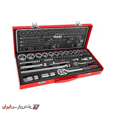جعبه بکس 38 پارچه 1/2 و 1/4 اینچ رونیکس مدل RH-2638