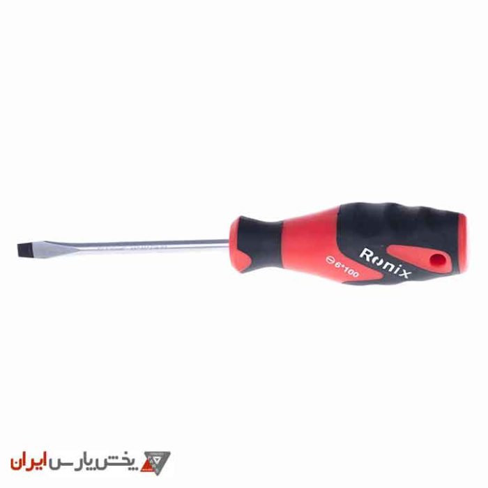 پیچ گوشتی تکی100×6 دوسو- دسته TPR رونیکس مدل RH-2765 - Image 1