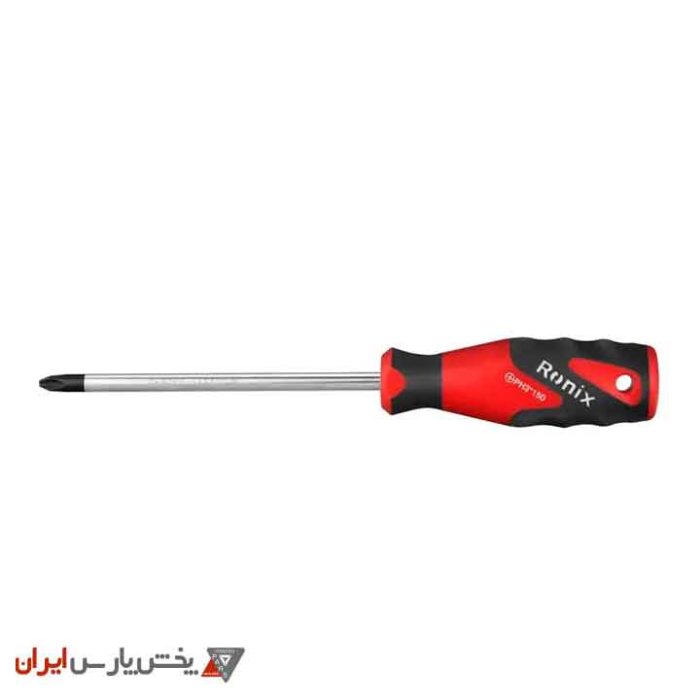 پیچ گوشتی تکی چهارسو150×8 - دسته TPR رونیکس مدل RH-2885 - Image 1