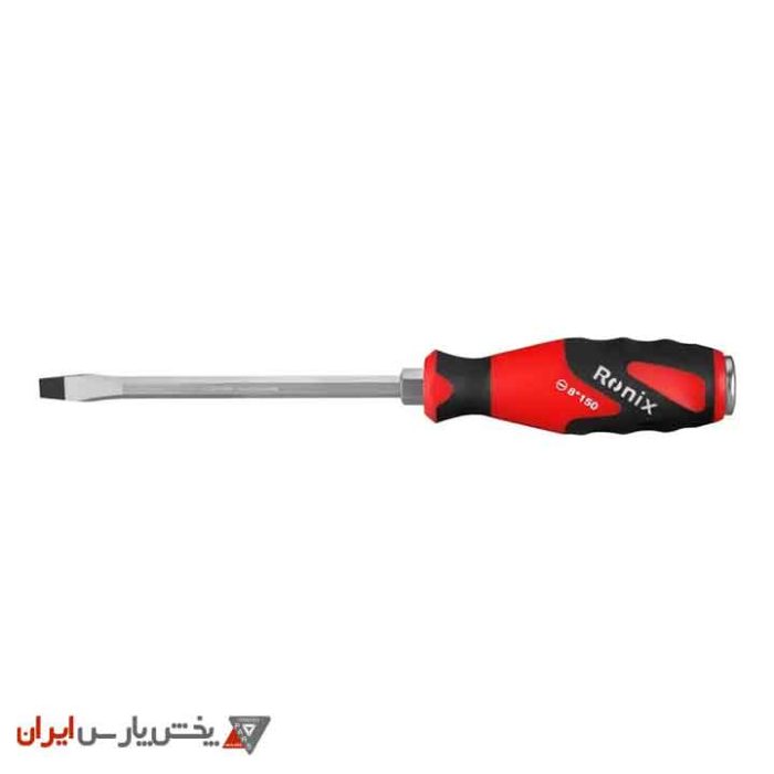 پیچ گوشتی تکی ضربه خور 150×8 دوسو - دسته TPR رونیکس مدل RH-2987 - Image 1
